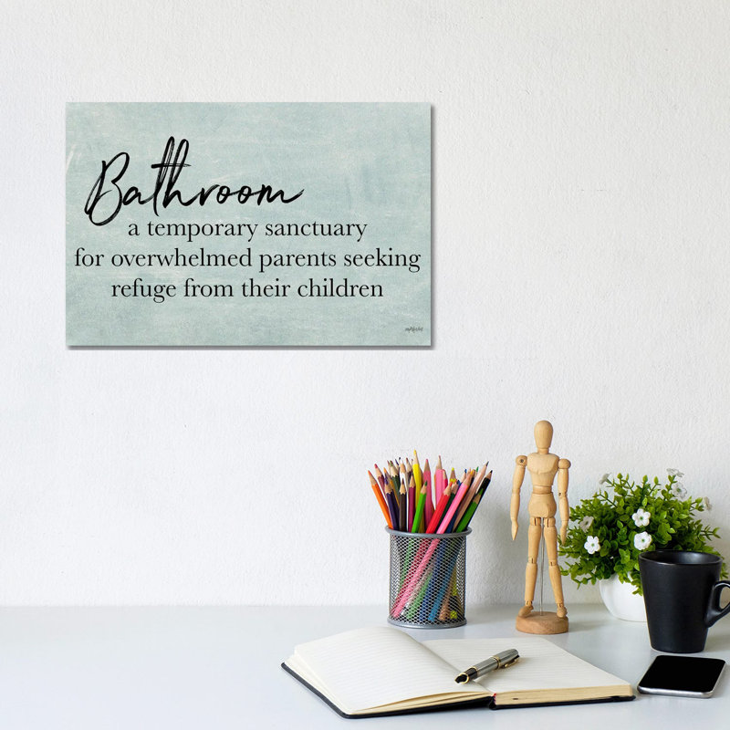 Bathroom by Imperfect Dust - Wrapped Canvas Gallery-Wrapped Canvas Giclée, 20.32 cm H x 30.48 cm W