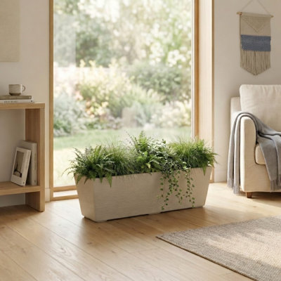 Warnack ECOBO Eco-Friendly Rectangular Planter Box Indoor/Outdoor Planter for Flowers & Plants