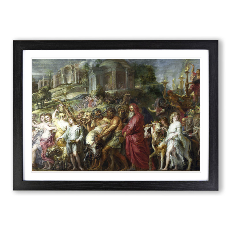 A Roman Triumph by Peter Paul Rubens - Framed Print, 48cm H x 65cm W x 2cm D, Black Framed