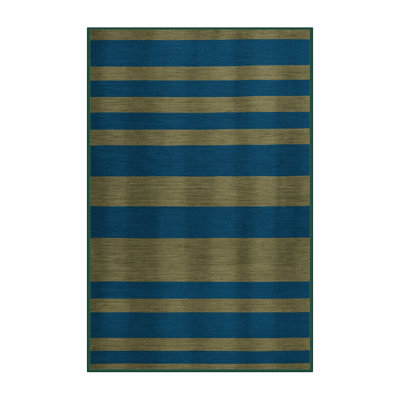Tapis vert à rayures horizontales lavable à la machine