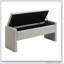 Banc de bout moderne avec rangement, grand tabouret de repose-pieds rembourré, banc de meuble-lavabo de fenêtre confortable pour salon, chambre à coucher, dortoir, table basse, lin foncé-1478655903