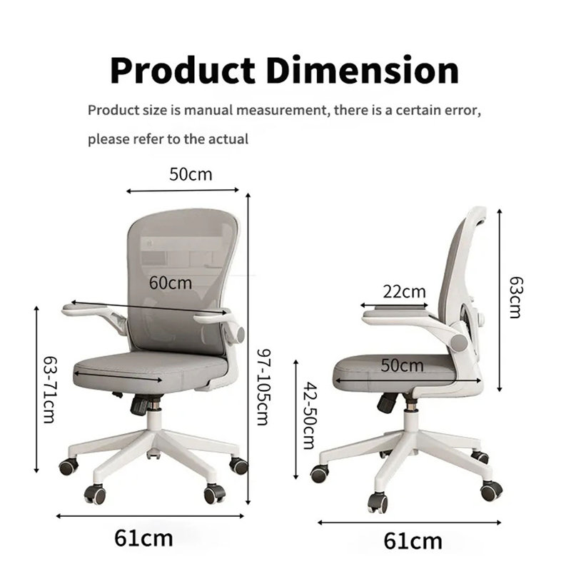 Chaise de bureau ergonomique en filet blanc