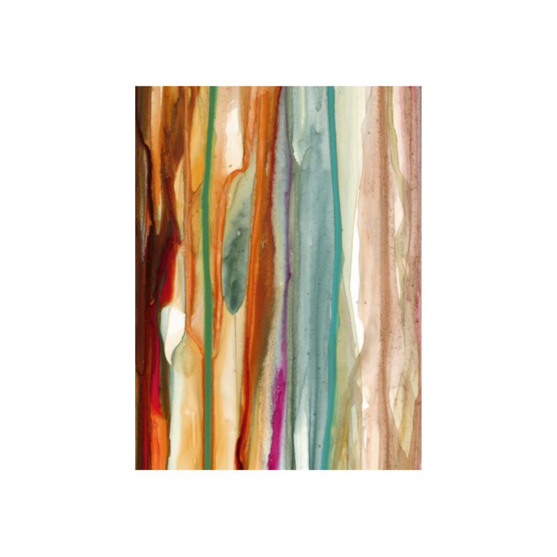 Lines Of Happiness Print, Glass Coat, 63" H x 47" W x 1.5" D