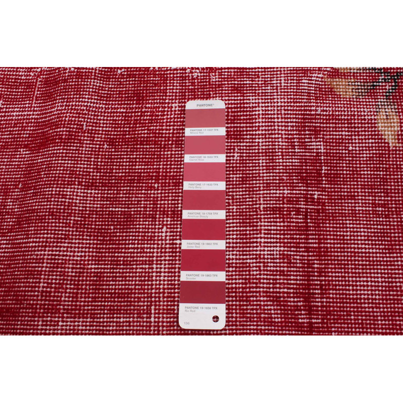 Tapis rouge foncé Melis 3 pi 9 po x 6 pi 11 po