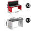 Ensemble de salle à manger rectangulaire L 27,6 po Seya-271958219