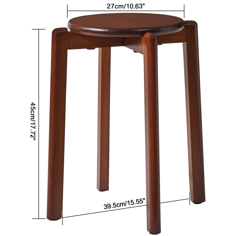 Solid + Manufactured Wood Accent Stool