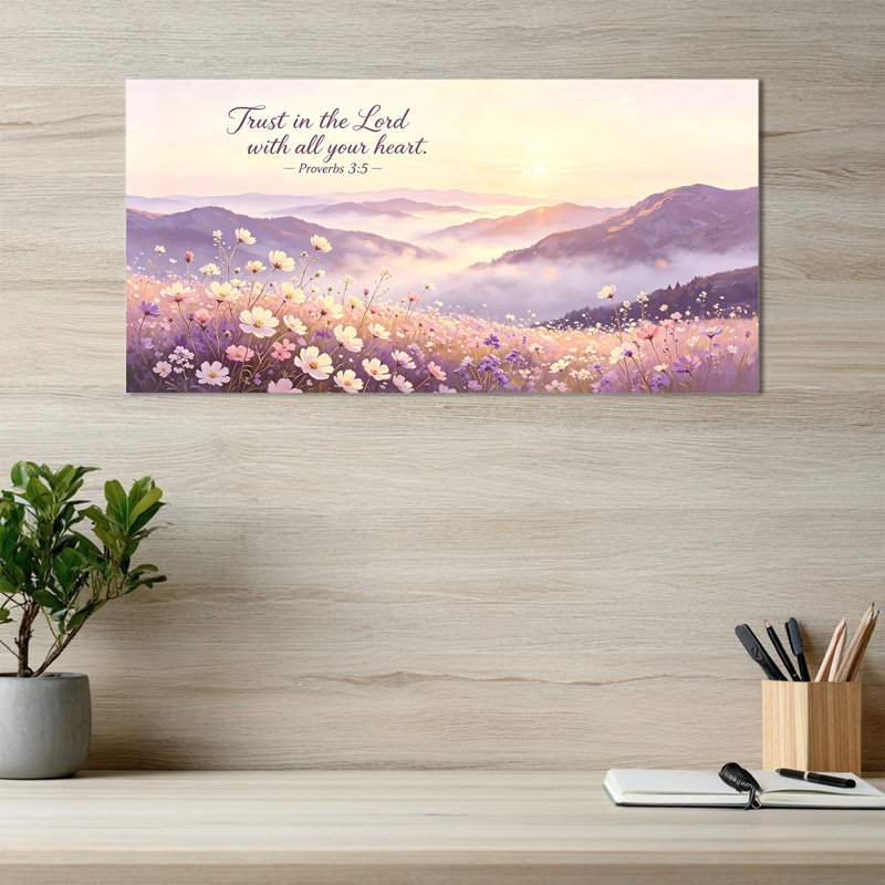 Art mural sur toile de paysage montagneux inspirant de la montagne Timuba, écriture murale chrétienne pour salon au-dessus du canapé, œuvre d'art sereine de la galerie religieuse, prête à être suspendue, 28 po x 58 po