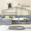 Lit plateforme House avec trois tiroirs de rangement-1270044199