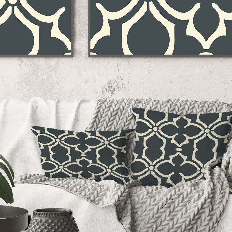 Coussin Beige Modern Trellis III - Modern, H 18 po x l 18 po