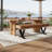 55-Inch Dining Bench, Rustic Kitchen Table Bench-438153854