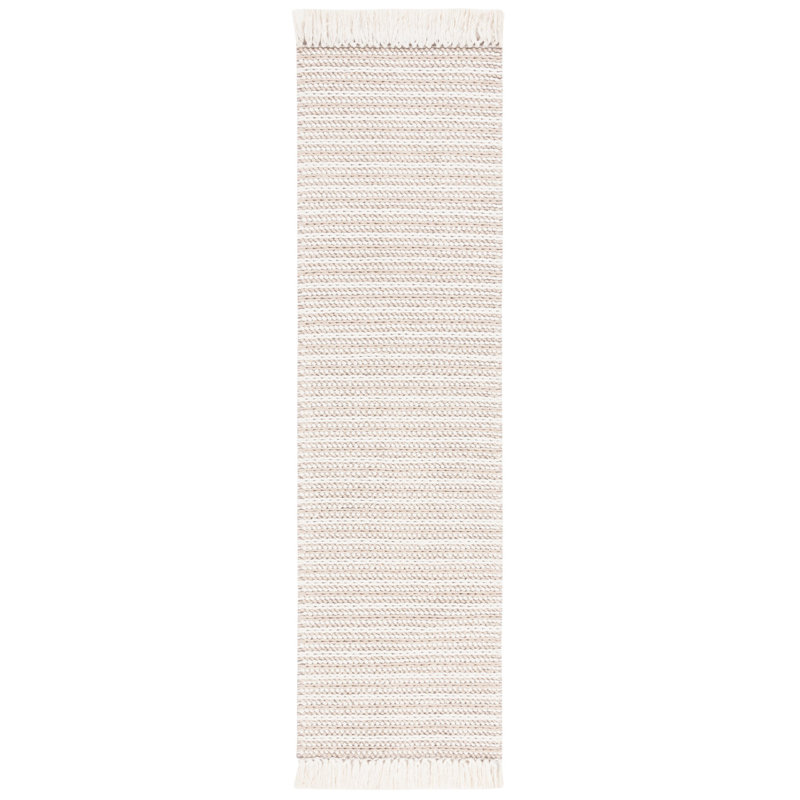 Tausin Hand Woven Wool Striped Rug, Runner 2'3" x 8'