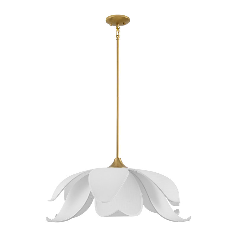 Luminaire suspendu 6 lumières Elsie en laiton chaud