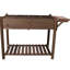 Grande jardinière surélevée pour légumes et fleurs - Table de jardin pliable en bois brun foncé-960793587-960793586