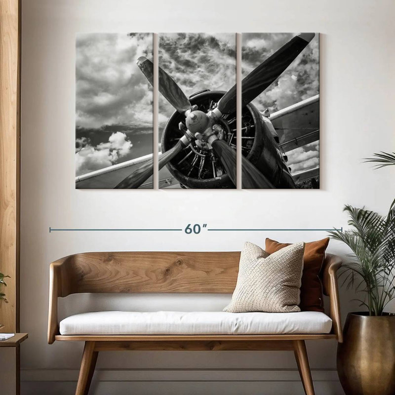 Mehar Monochrome Propeller, 32" H x 50" W