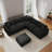 Otina 95.4'' Upholstered Sofa, Cloud Sofa, L Shaped Sectional Sofa Couch Modular Sofa with Ottoman for Living Room Office Apartment-367875529