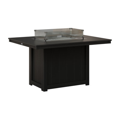 Berlin Gardens Donoma 54″ Rectangular Dining Fire Pit Table