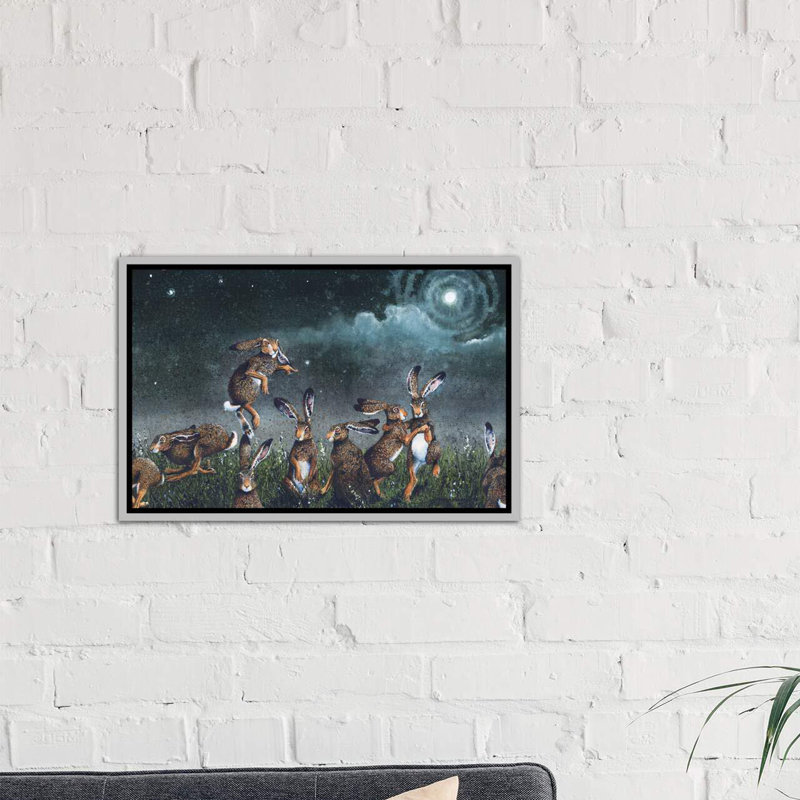 « moondance » par maggie vandewalle-impression, H 26 po x l 40 po x P 1,5 po, Toile avec cadre argenté