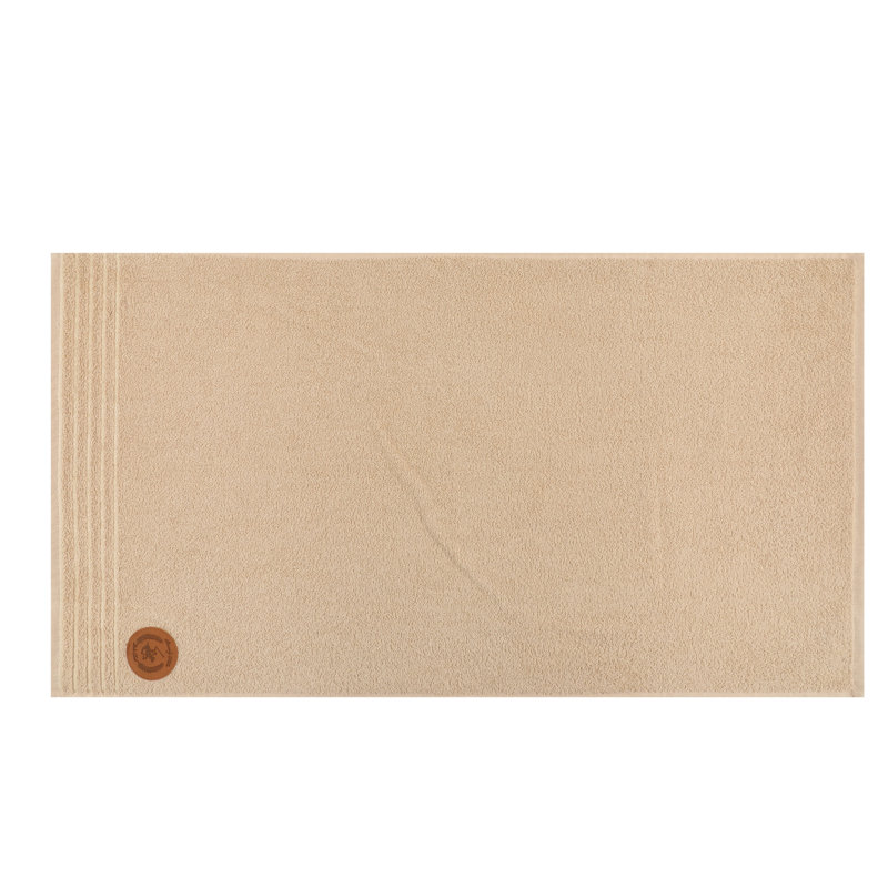 2 Piece 100% Cotton Hand Towel Set, Blue/Cream