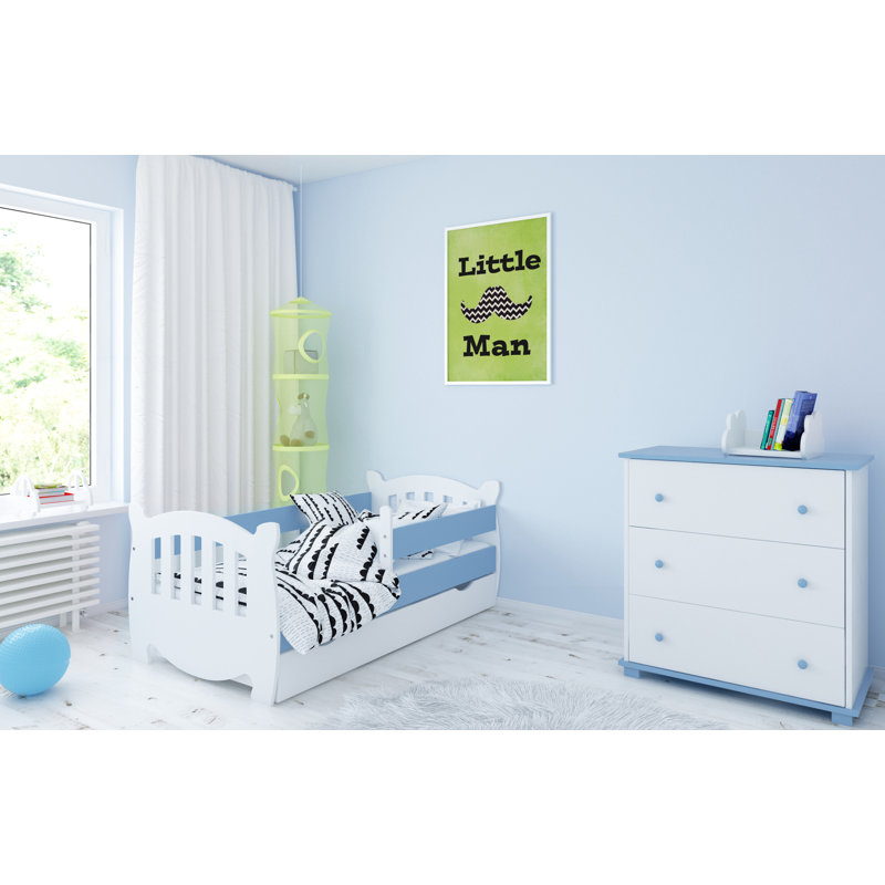 Langston Cabin Bed with Storage Included, 80 x 140 cm, Blue