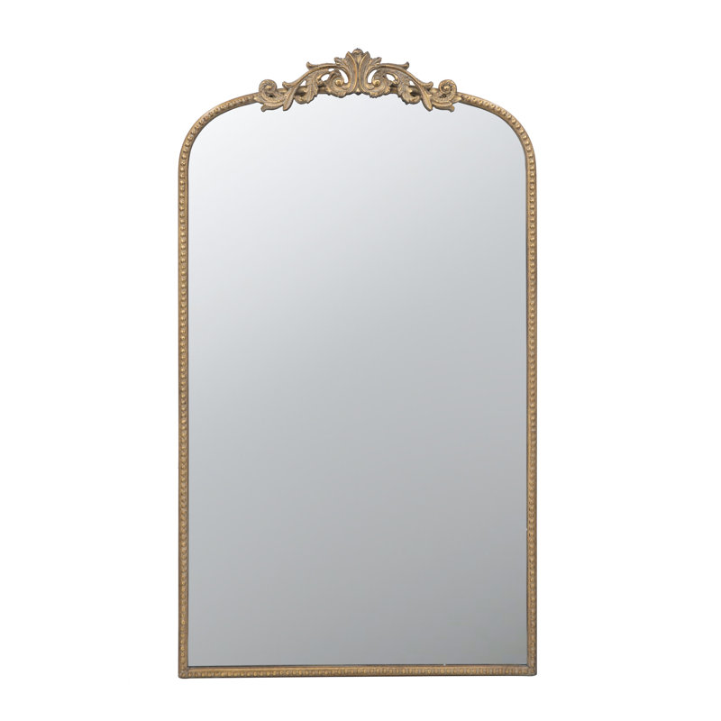 24" X 42" Gold Arch Mirror, Gold, 41.7" x 24"