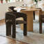 Ensemble de salle à manger 7 pièces moderne avec table à piédestal ovale noire de 79 po et 6 fauteuils sculpturaux à large siège-194498046