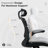 Inbox Zero Ergonomic Mesh Office Chair with Flip-Up Arms, Adjustable Height & Lumbar Support - Breathable Task Chair-1525346465