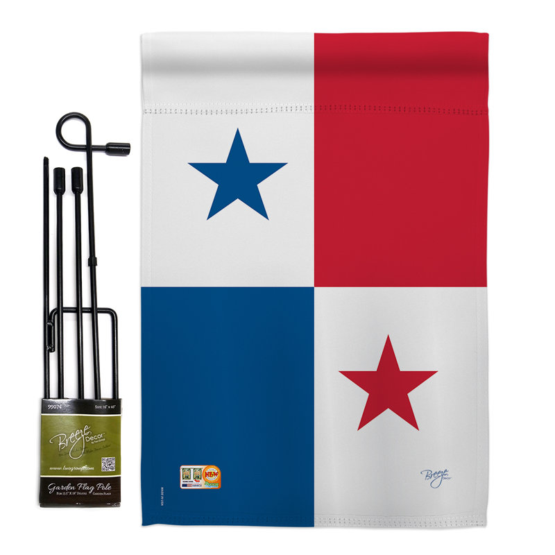 Ensemble drapeau 2 côtés 1 pi 7 po x 1 pi 1 po panama