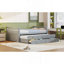 Lit de jour pleine grandeur avec lit gigogne simple et tiroirs, pleine grandeur, gris-951826387