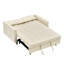 Lit simple tapissier de 53,73 pouces avec velours côtelé beige, support de planches, 2 coussins en éponge et cadre de panneau en bois massif, lit moderne décoré à la maison, coussins rembourrés, décoration de bureau-618079836