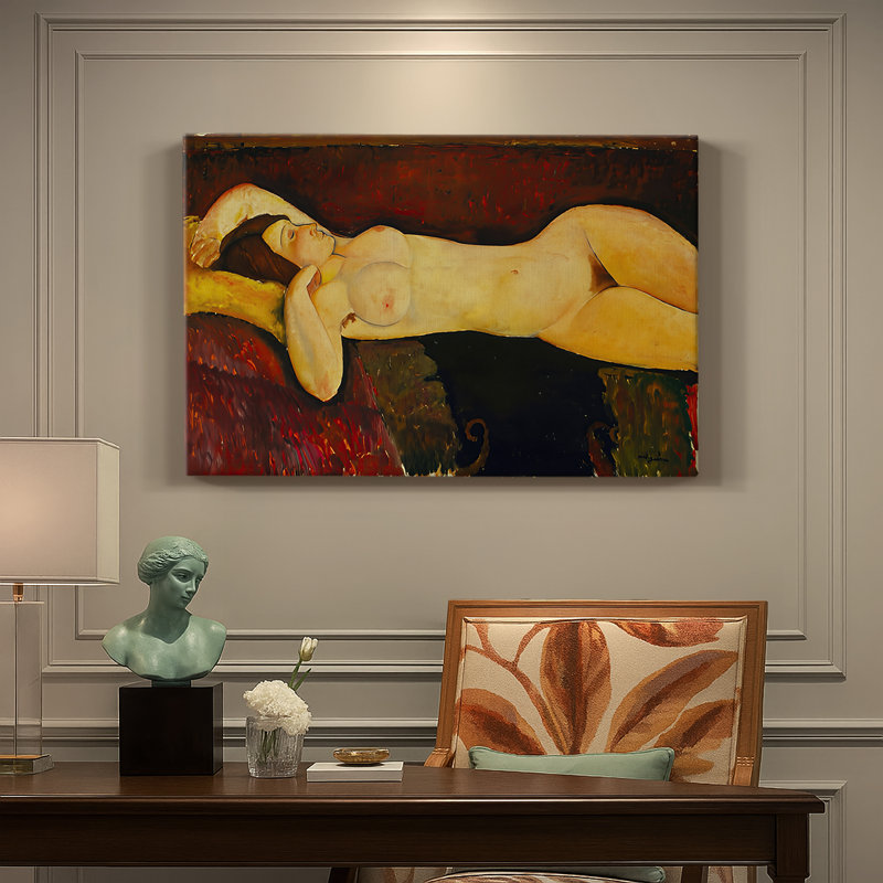 Reclining Nude (Nu couché)-Amedeo Modigliani-Gallery Wrapped Canvas-c. 1917, 24 x 36