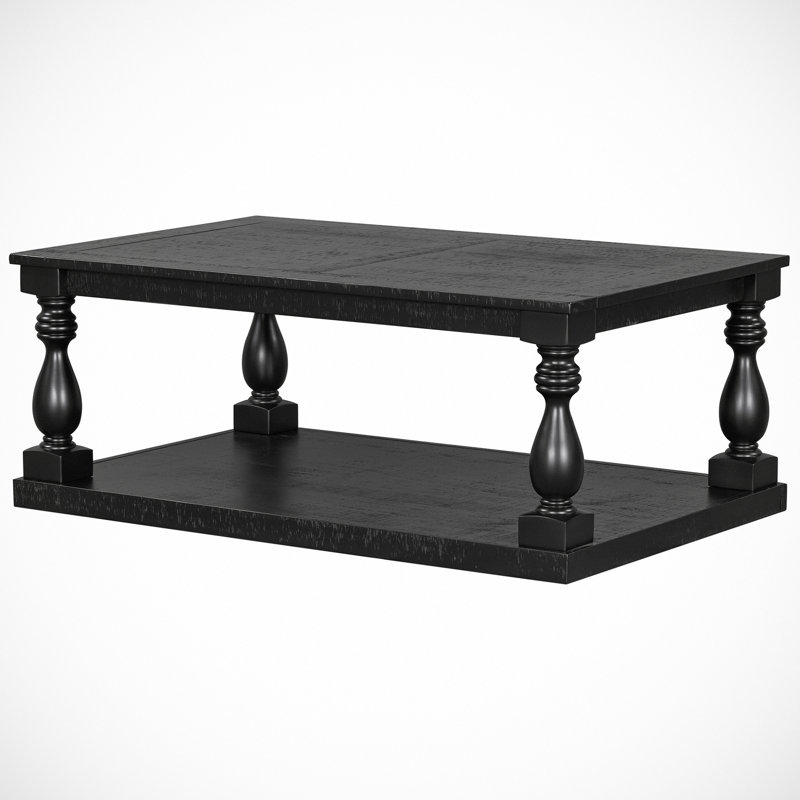 Table basse rectangulaire de 43,5 po June, Noir