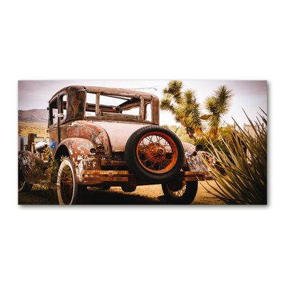 Car Wreck - Wrapped Canvas Print