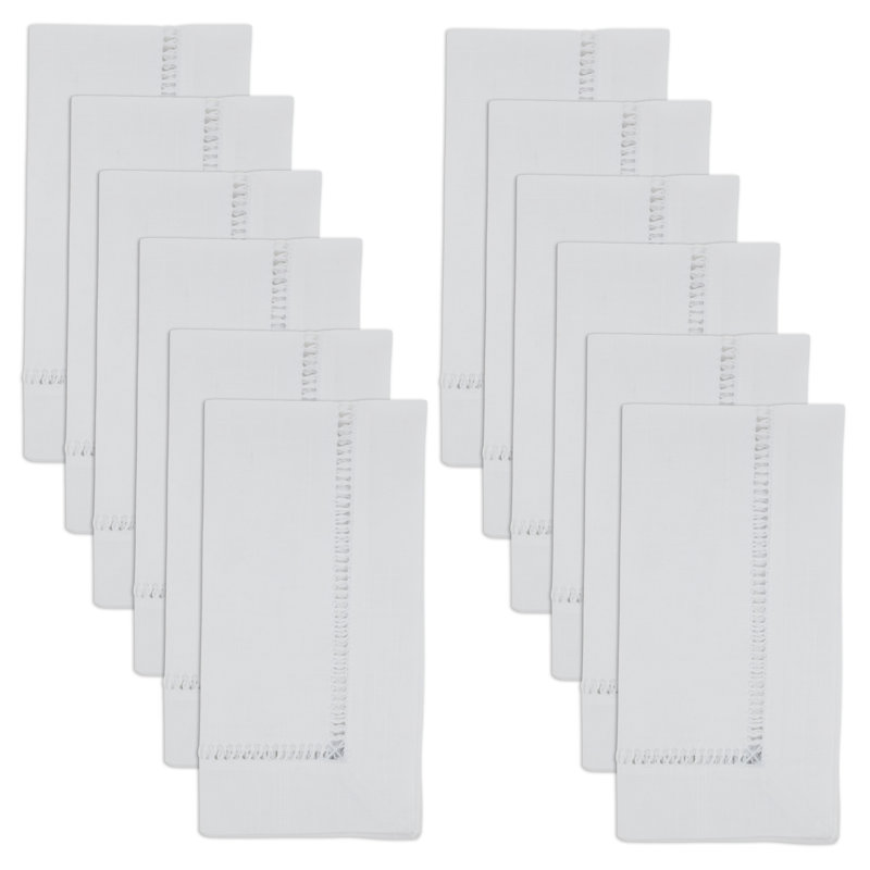 Serviette 20 po Cowen, Blanc, 20" Carré