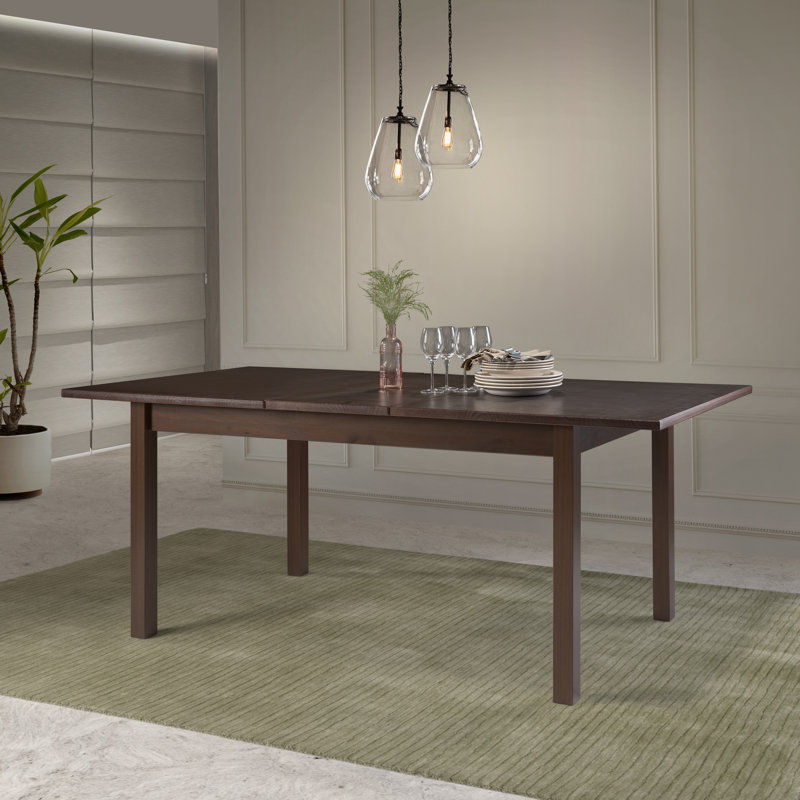 Setterlund Dark Walnut Solid Wood 59-79" Extending Dining Table