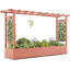 Wooden Elevated Garden Planter With Trellis