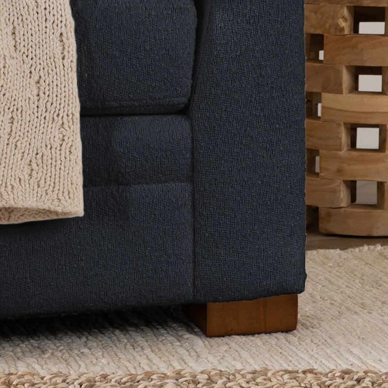 Audrey Upholstered Fabric Daybed, Rise Navy Performance Upholstery