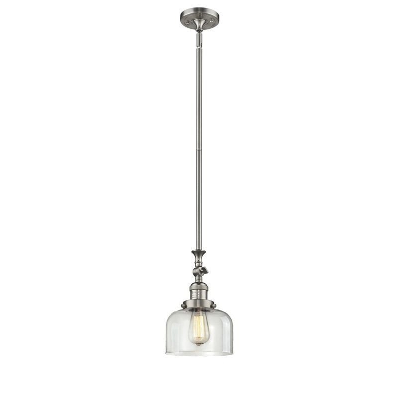 Roeper 1 - Light Single Pendant, Clear, Brushed Satin Nickel, 100