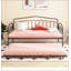 Lit de jour simple Fox avec lit gigogne simple, noir