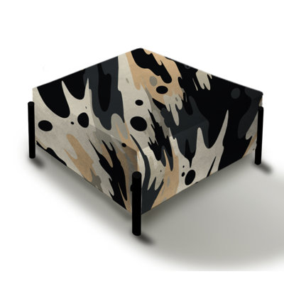 Tribal Fusion - Abstract Large Square Ottoman