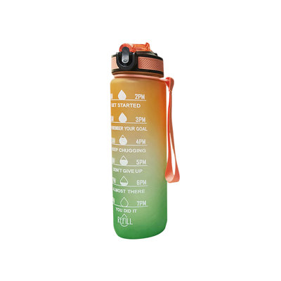 Grande bouilloire pour bouteille d'eau; tasse à eau de sport de grande capacité de 1 L, tasse d'espace, tasse en plastique de couleur paille graduée, bouteille d'eau pour enfants étudiants