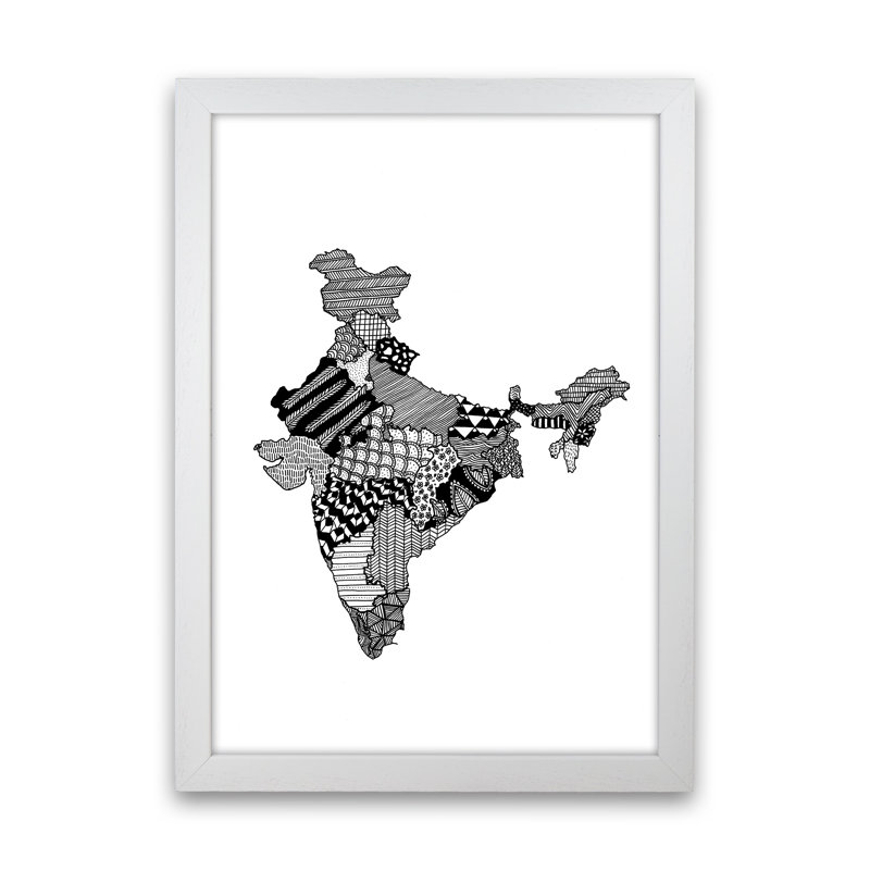 India by Carissa Tanton - Print, White Framed, 46cm H x 34cm W x 3cm D