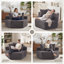 2 pièces - Fauteuil surdimensionné en chenille de 54 po avec coussins décoratifs-131181805