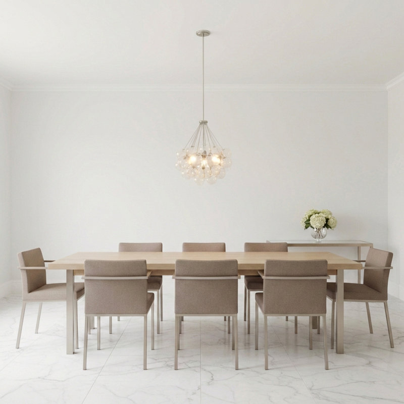 Logan 3 - Light Dimmable Sphere Chandelier, Brushed Nickel