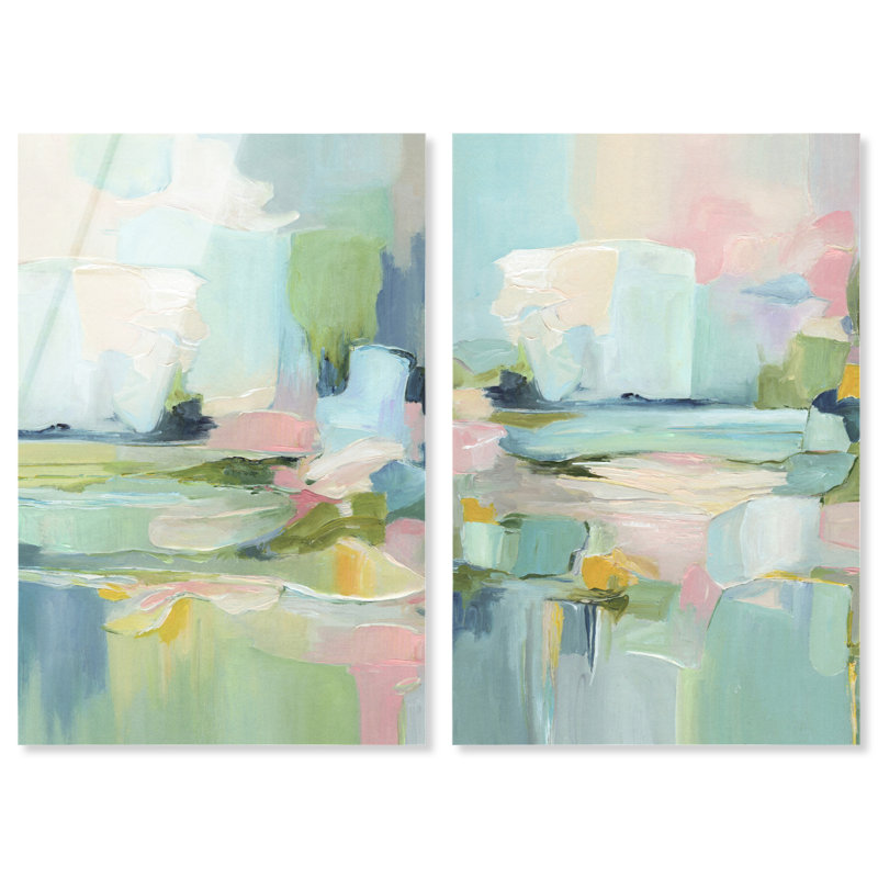 Ensemble de décorations murales Calm Horizon Duo, prêt à accrocher, H 36 po x l 24 po, Imprimé acrylique ultrabrillant
