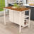 Doudy Farmhouse Solid Wood Kitchen Island with Spacious Tabletop and Open Shelves-275528721