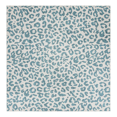 Tapis bleu sarcelle / gris Murph