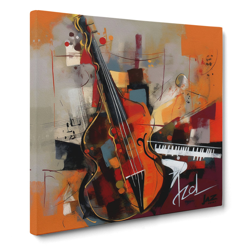 Jazz Conceptual Art - Wrapped Canvas