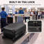 Valise extensible de 71 cm (28 pouces) avec roulettes multidirectionnelles, serrure TSA, noire-136388835