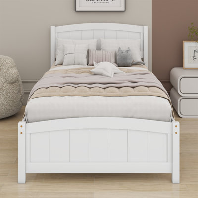 Platform Bed With Headboard And Footboard.