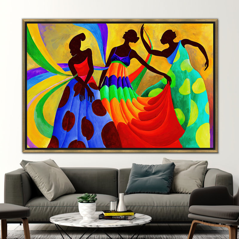 Print on Canvas, 80 cm H x 110 cm W, Gold Floater Framed